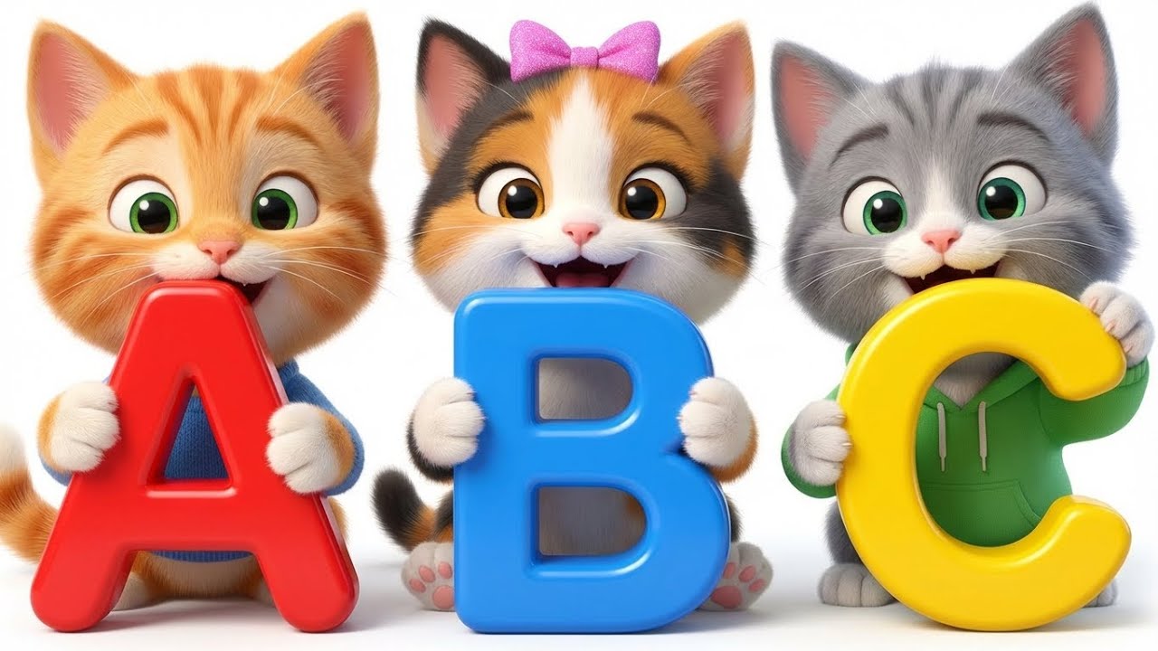 Mom Cat Teaches ABC 🐱📚 | Learn Alphabet A B C for Kids | 3D Pixar Style 