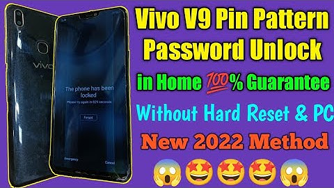 How to Unlock Pin Pattern Password Vivo V9 in Home 2022 ! Without Hard Reset & PC 😱⚡⚡😱