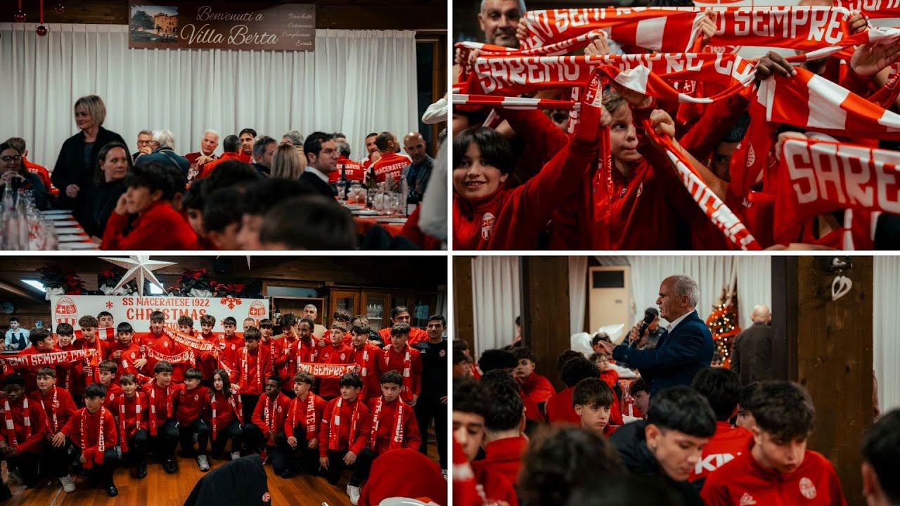 Maceratese, la cena di Natale del Settore Giovanile