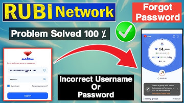 Rubi Network Forget Password | Incorrect Username Or Password || Solved Problem 2025