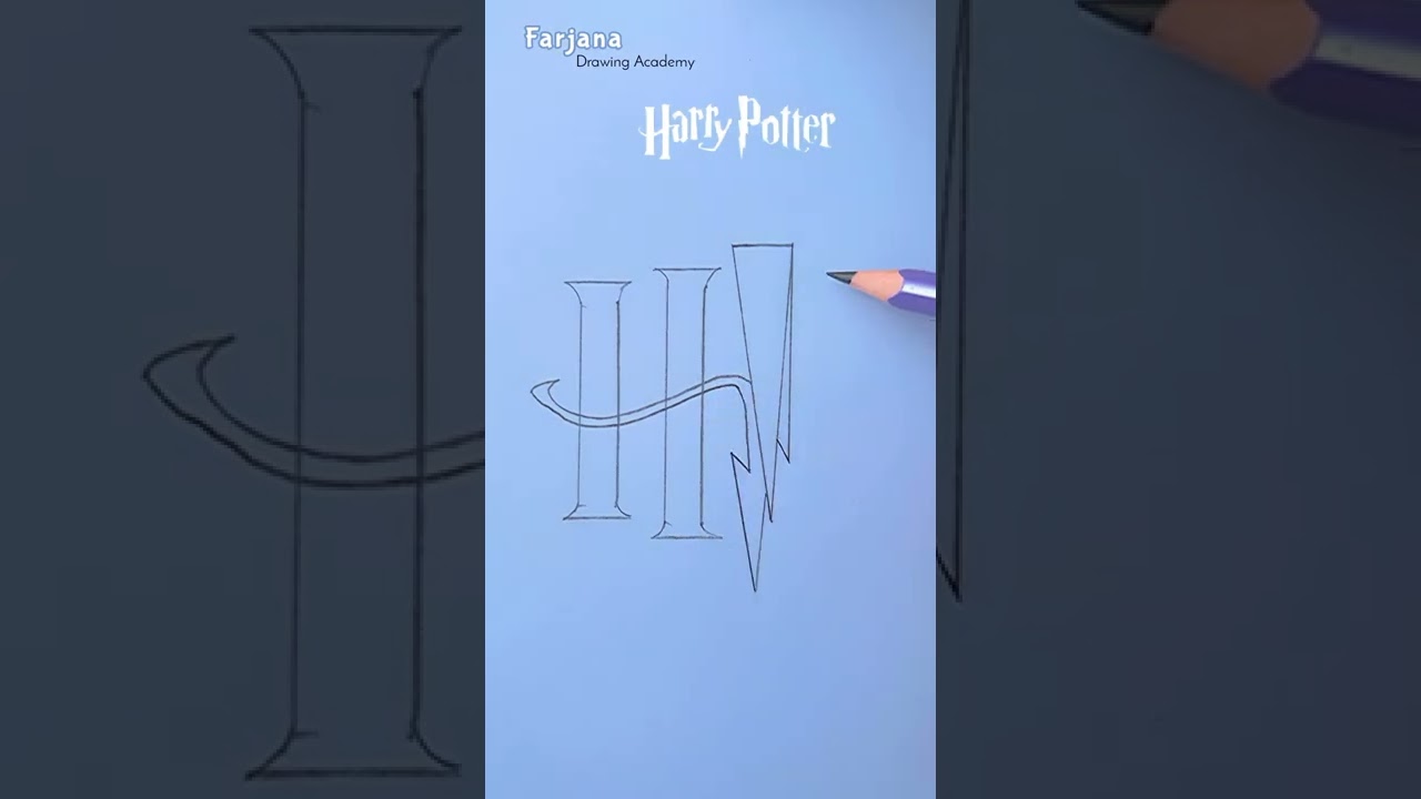 How to Draw the Harry Potter Logo #Shorts