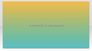 Python NLTK visualization