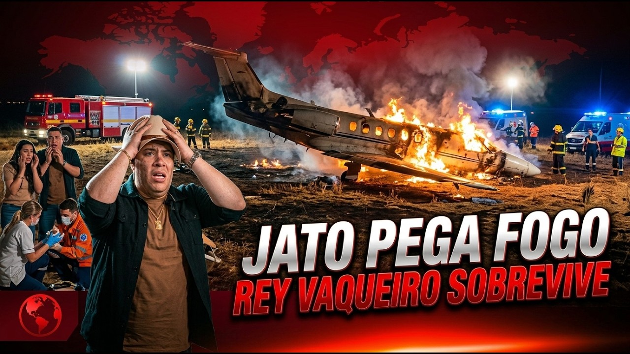 Jato com Rey Vaqueiro sai da pista e pega fogo durante pouso no RN