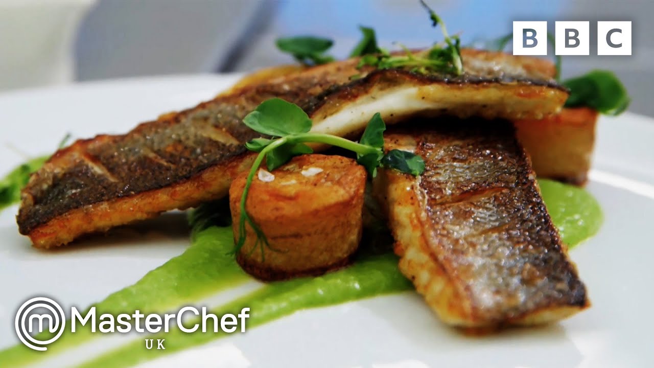 Restaurant standard Pan Fried Seabass with Fondant Potatoes 😍 MasterChef UK YouTube