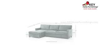 Celebrity Four Hands Larkin 2 Piece Sectional W Left Arm Facing Chaise CCAR-Z1-RBK | KEY Home Profile