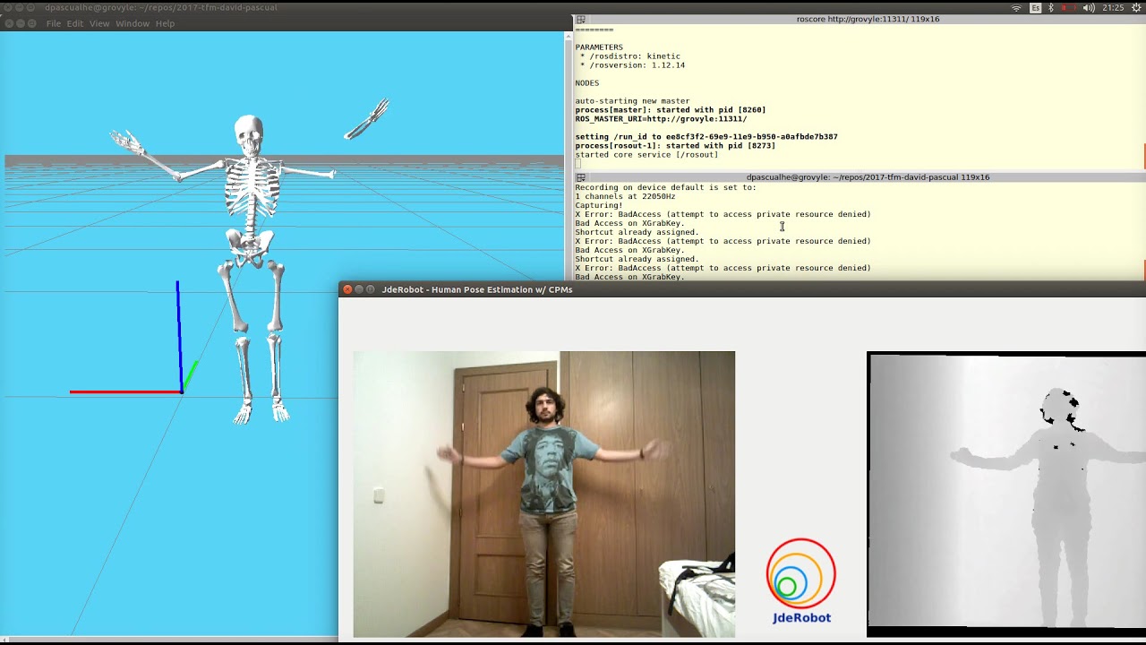 Real-time 3D human pose estimation and visualization using 3DVizWeb