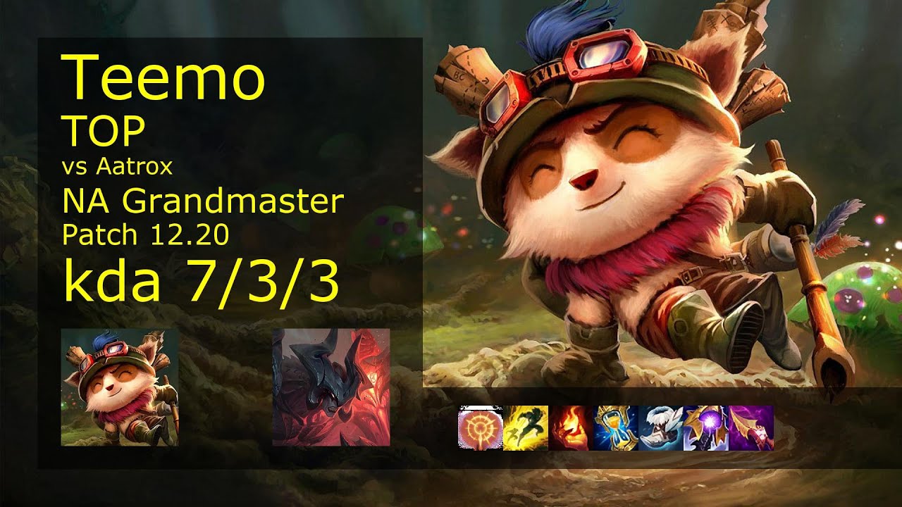 Rank 5 NA Teemo Top: Teemo vs Aatrox