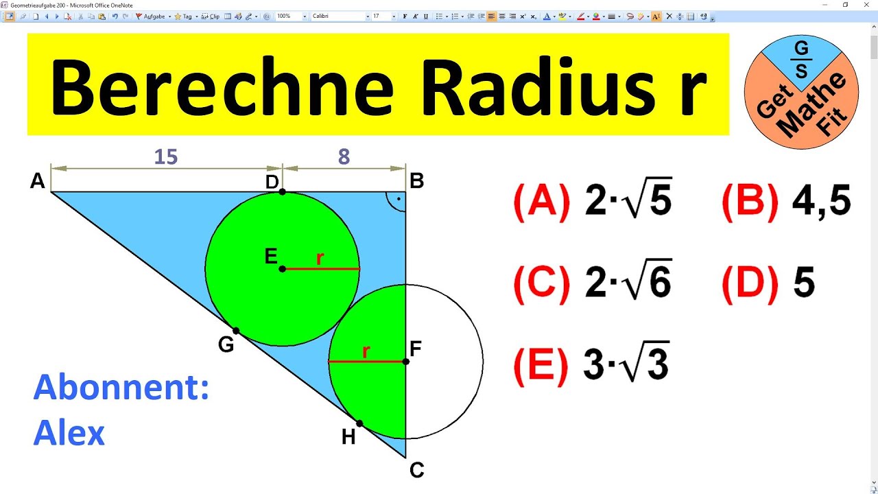 Wie Berechne Ich Einen Radius www.youtube.com