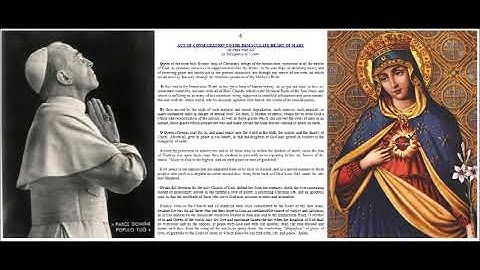 Act of Consecration to the Immaculate Heart of Mary - Prayer - 1942 - Pope Pius XII - Rome
