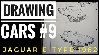 Drawing cars #9 (Jaguar E-type 1962)