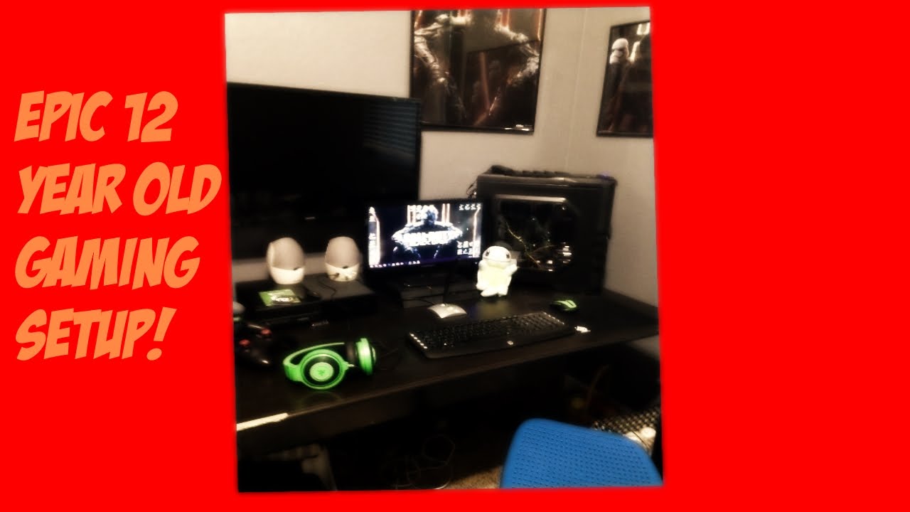 EPIC 12 YEAR OLD GAMING SETUP!
