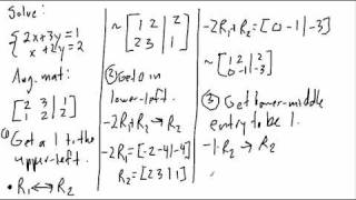 §4.2 Part III: Solving Linear Systems Using Augmented Matrices