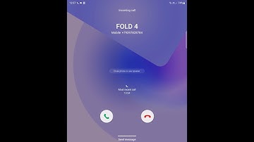 Samsung Galaxy Z Fold 4 Incoming Call Screen Video