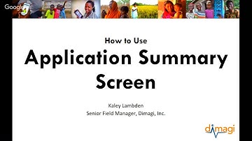 CommCare - Application Summary Page Explained