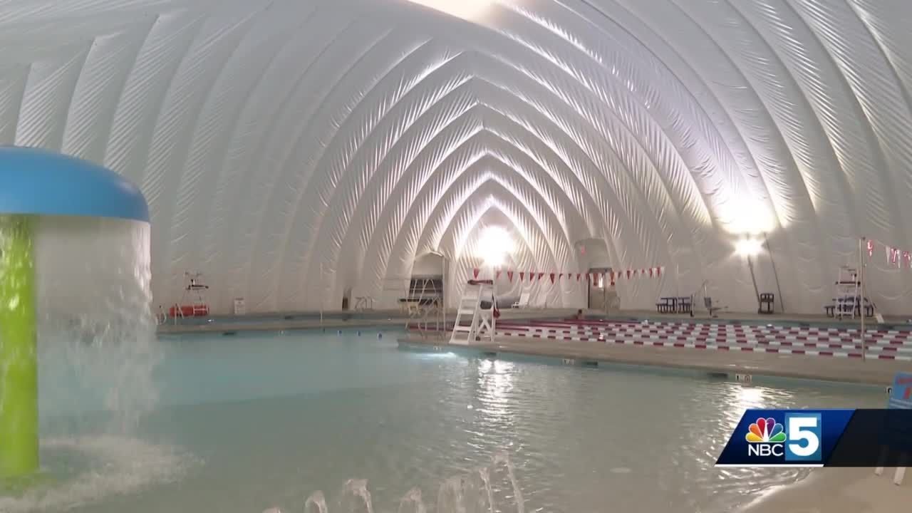 New inflatable dome helps St. Albans keep pool open year round