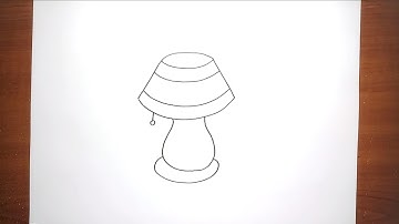 How To Draw Table Lamp Step by Step for Kids | Drawing For Kids