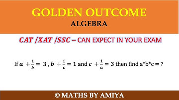 Golden Outcome   Algebra : Must For All : Maths By Amiya