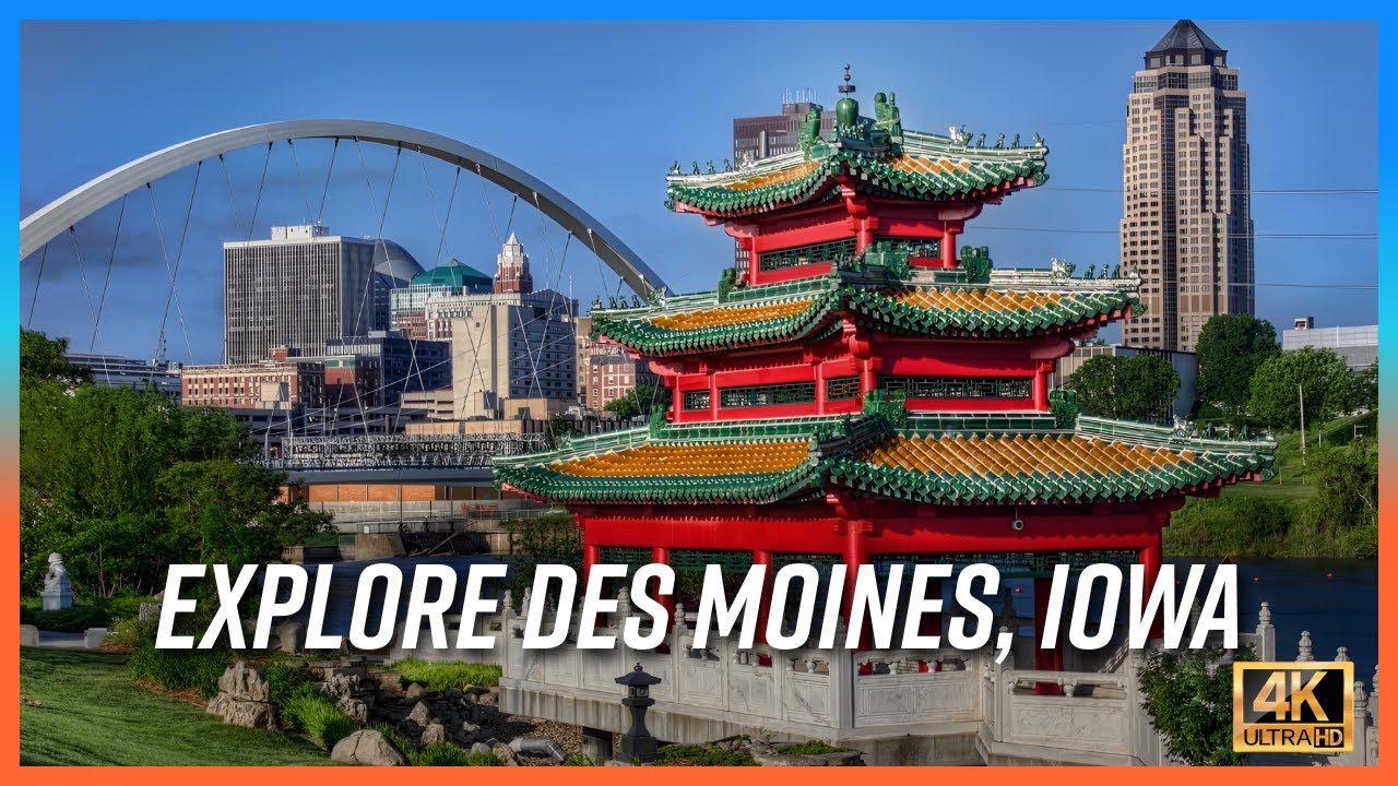 Des Moines Iowa Travel in 4K✨Don't Flyover The Hawkeye State