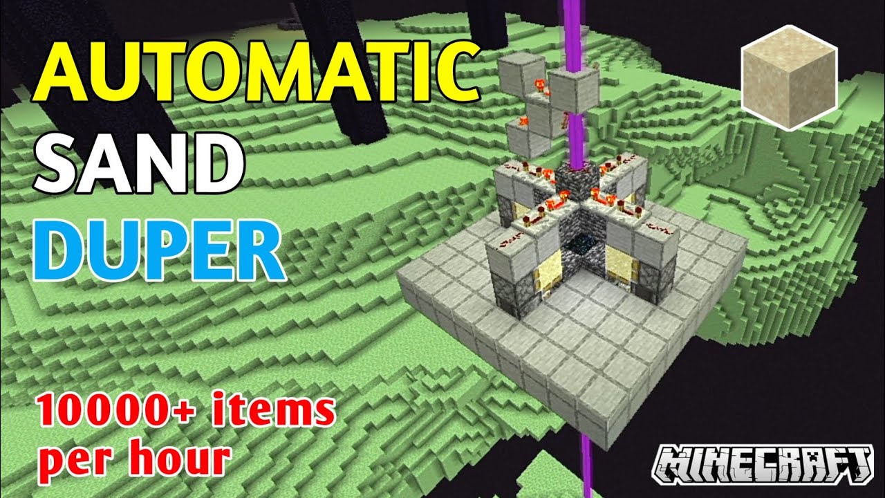 Automatic Gravity block farm in minecraft pe 1.19 / sand block farm 1. ...