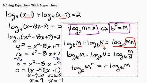 Solving Equations With Logarithms Part II