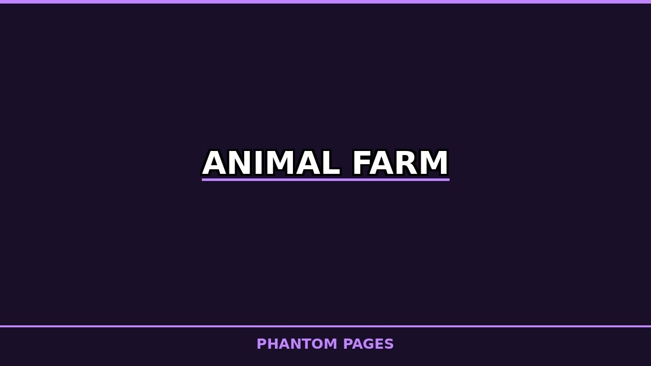 Animal Farm by George Orwell — Full Summary & Analysis - YouTube