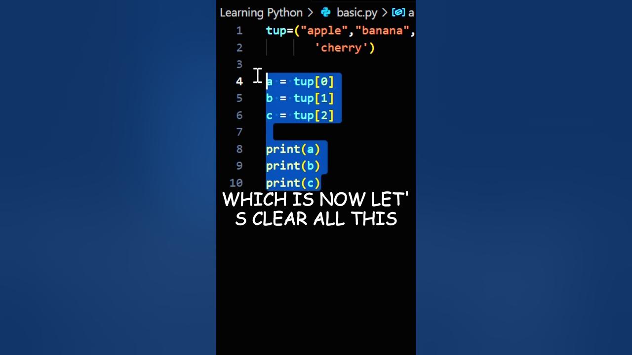 Unpacking In Tuple In Python #python #tuple #unpacking #programming # ...