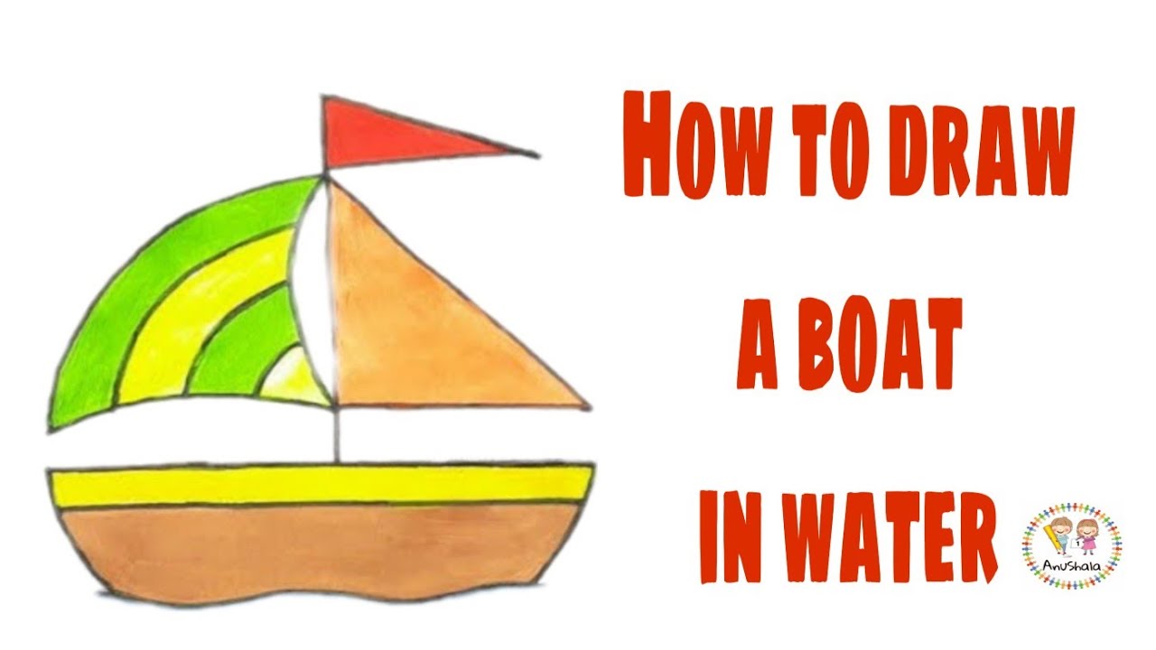 How to draw a boat in water ⛵|Drawing | - YouTube