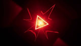 Glowing Triangle Light with Red Metal Tunnel VJ Loops
