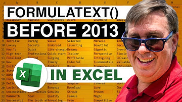 Excel - =FORMULA TEXT() in Excel 2010: Episode 1691