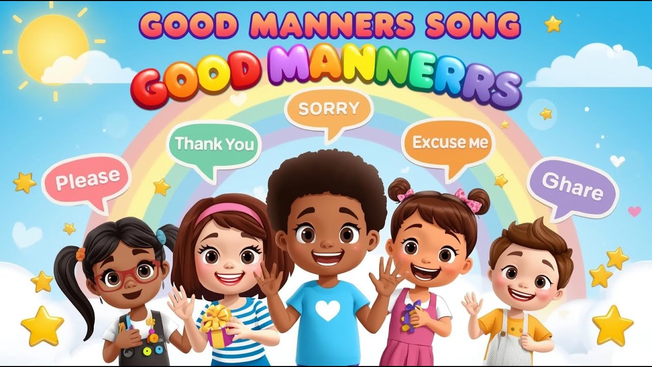 Good Manners Rhymes ✨@CurioJungle  Nursery Rhymes and  Kids Songs 