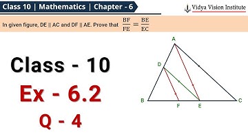Class 10 Maths, Exercise 6.2 - Q 4 🌟 Triangles 🌟 NCERT, CBSE 🎯