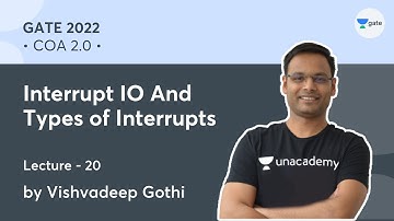 Interrupt IO And Types of Interrupts |  L 20 | COA 2.0 | GATE 2022