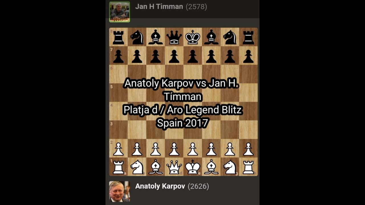 Anatoly Karpov Wins Chess Legends Tournament