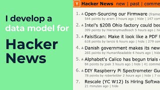 I developed a data concept for HackerNews - the don’t need it - but it was fun Profile