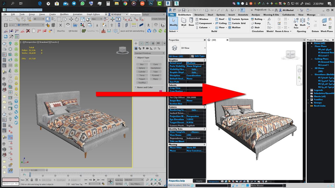 Beskrivende Mars bekymre Convert 3ds Max Model Into a Revit Family - YouTube