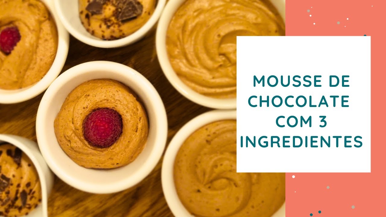 Mousse de Chocolate de 3 ingredientes