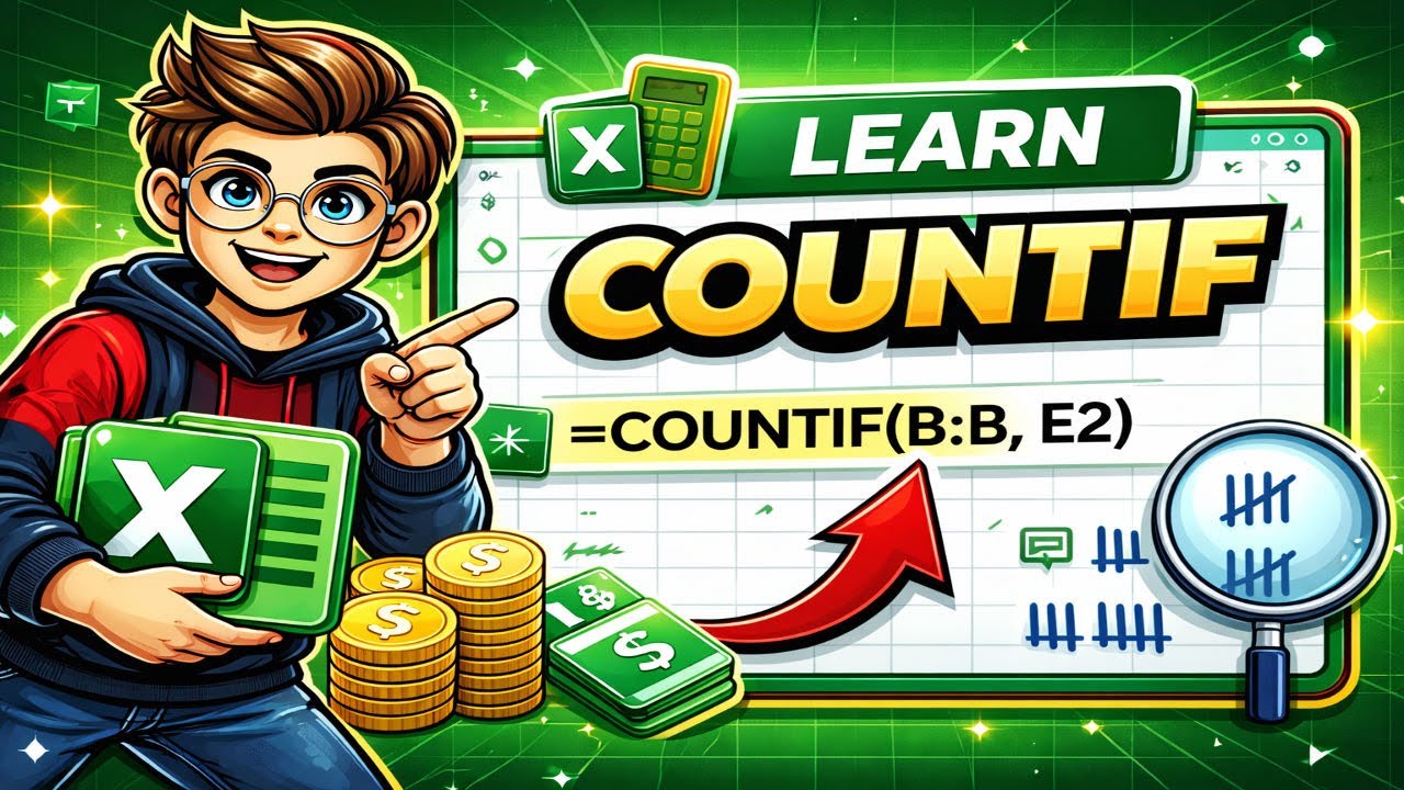 Excel COUNTIF Function Tutorial for Beginners - YouTube