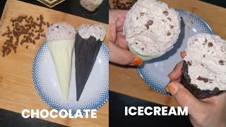 Oreo Cornetto Chocolate Icecream Asmr Homemade Chocolate Icecream L Trending Cornetto Icecream
