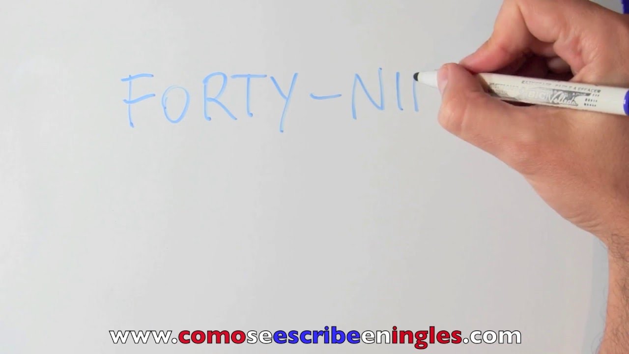 Cómo se escribe 49 en inglés - Número cuarenta y nueve - YouTube