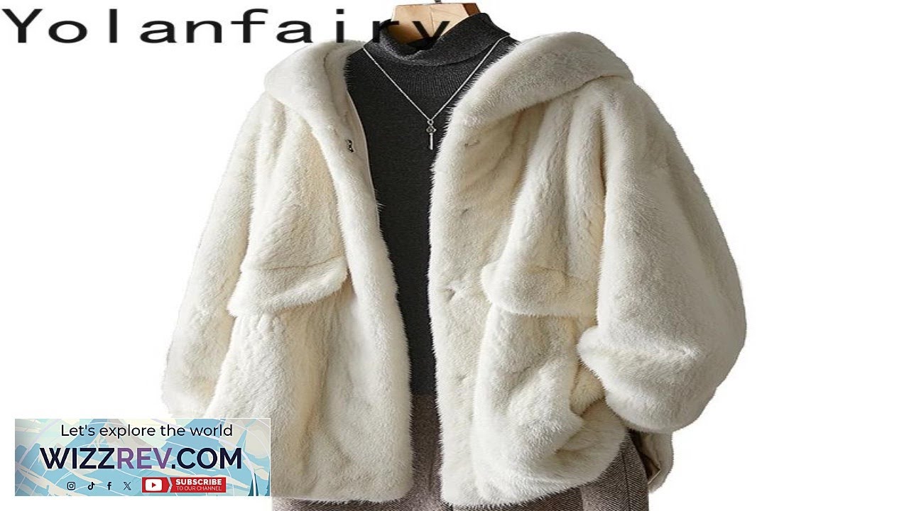 YOLANFAIRY Real Fur Jacket Women Clothing Autumn Winter Hooded Natural Fur Coat
