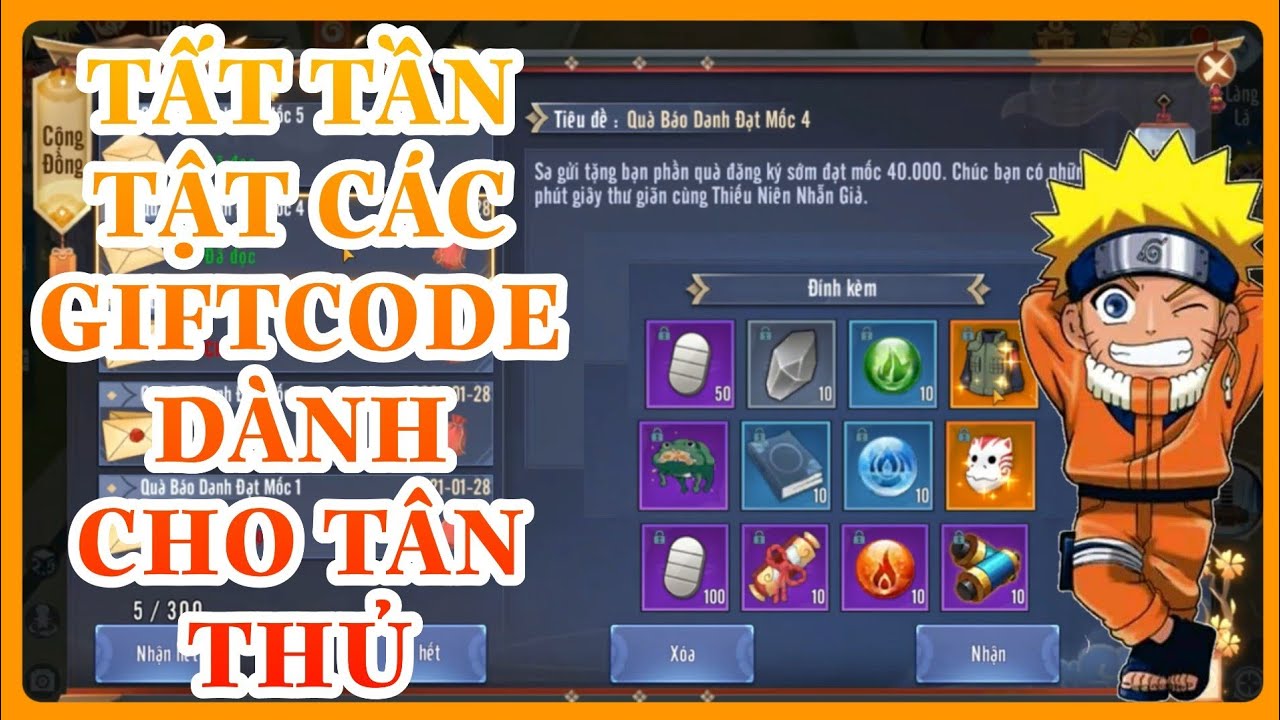 Thiếu Niên Nhẫn Giả - Tất Tần Tật Các Giftcode Dành Cho Tân Thủ Và Hướng  Dẫn Nhập Code - Youtube