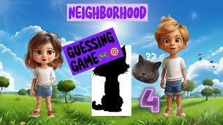 Exciting NEIGHBORHOOD Game⎥Guess the Word⎥4K Play and Learn English with Friends 🏡🌈🎨 screenshot 2