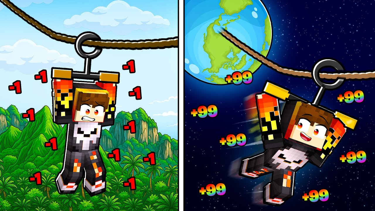 LEVEL 1 ZIP-LINE VS 969,685,924 ZIP-LINE !!!