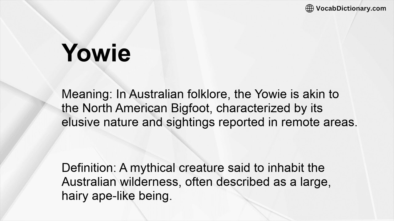 Yowie Meaning