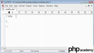 (Learn PHP) Basics  Variables