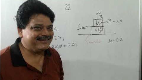 A 2 kg block is placed over a 4 kg block and both are placed on a smooth horizontal surface.