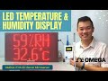 Large led temperature  humidity tcpip display indicator  omega iserver microserver ithxsd sensor
