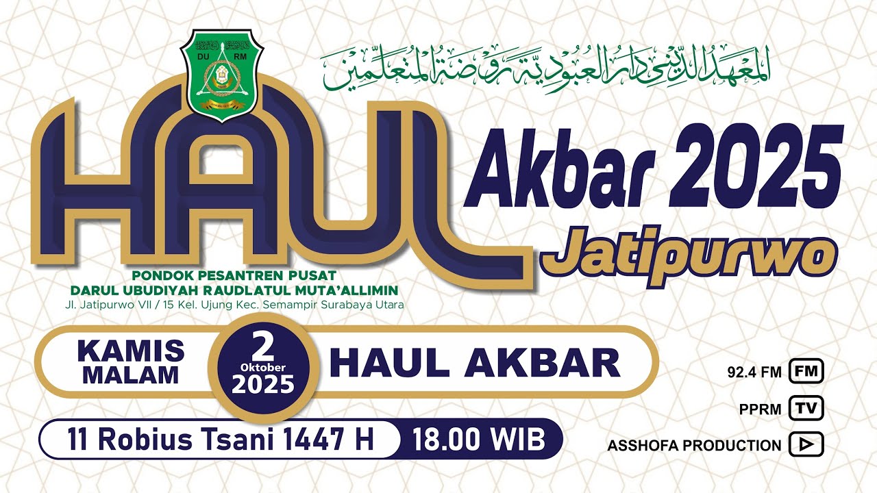 🔴LIVE MAJELIS DZIKIR MAULIDUR ROSUL SAW DAN HAUL AKBAR PONPES RAUDLATUL MUTA'ALLIMIN TAHUN 1447 H