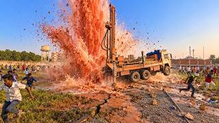 We Drilled 515 Feet Deep Hit Water! | Powerful 15 HP Water Well | Farm Well Drilling Rig in Action15