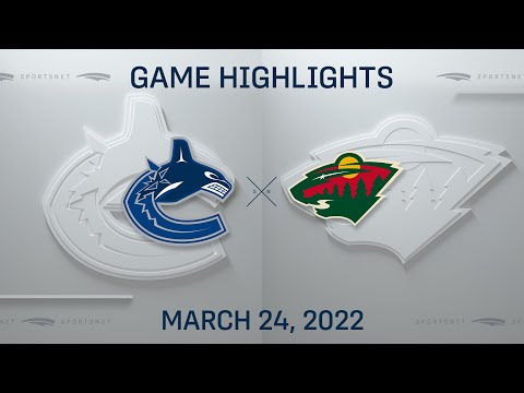 NHL Highlights | Canucks vs. Wild - Mar. 24, 2022